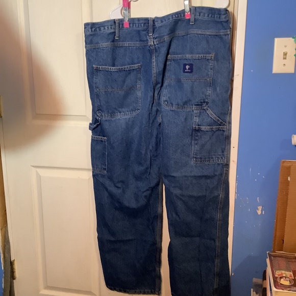 MEN’S RK BRAND BLUE CARPENTER JEANS SIZE 42X31 - Picture 11 of 16